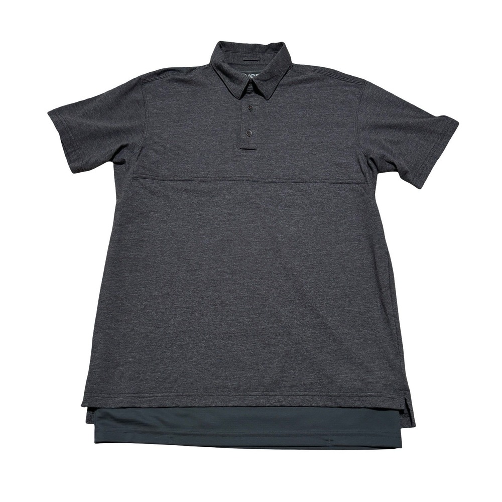 Vertx Men's Lined Polo Shirt Gray Relaxed Fit Size Large 22.5 x 31